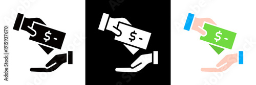 Payment Icon Set Glyph vector Illustration 