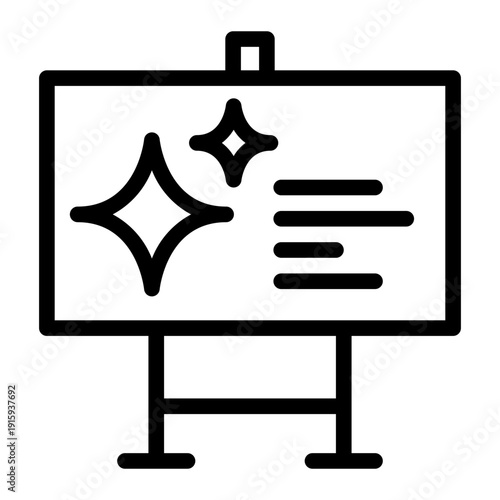 Virtual Whiteboard Collaboration line icon