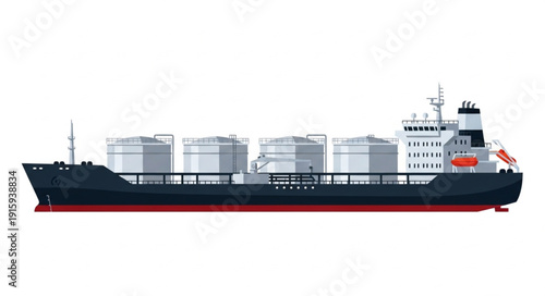 Large cargo ship sailing on the ocean with containers.