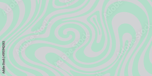 Abstract Swirls and Lines in Pastel Green and Pink.