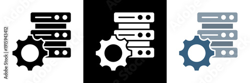 Configuration Icon Set Glyph vector Illustration 