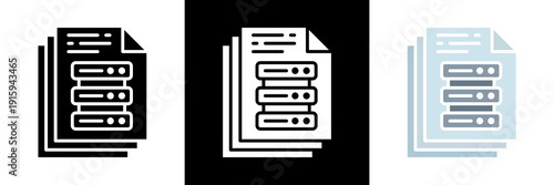 File Icon Set Glyph vector Illustration 