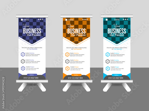 Business Roll Up Banner Design Template.
