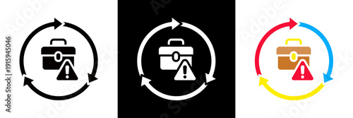 Business Continuity Icon Set Glyph vector Illustration 