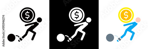 Liability Icon Set Glyph vector Illustration 