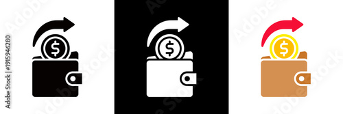 Spending Icon Set Glyph vector Illustration 