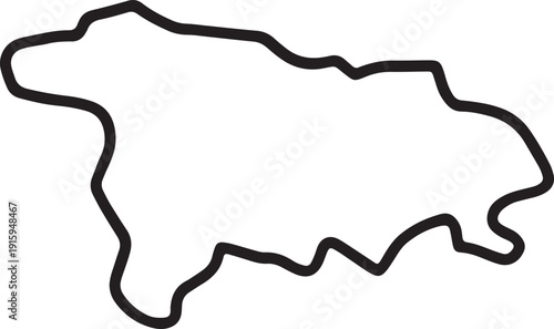Outline map of republic of Georgia, a country located at the crossroads of europe and asia