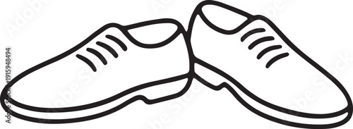 Pair of classic lace-up oxford shoes for men, elegant formal footwear design