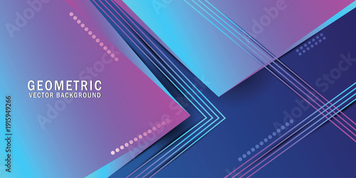 Abstract blue and purple gradient background with diagonal geometric shape and line
