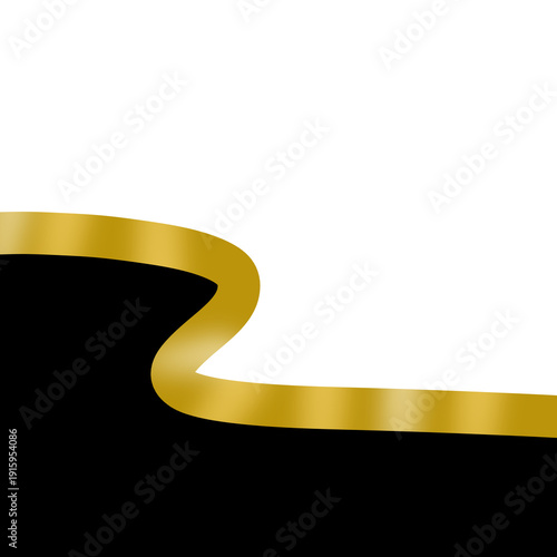Gold and Black Islamic Border Ornament