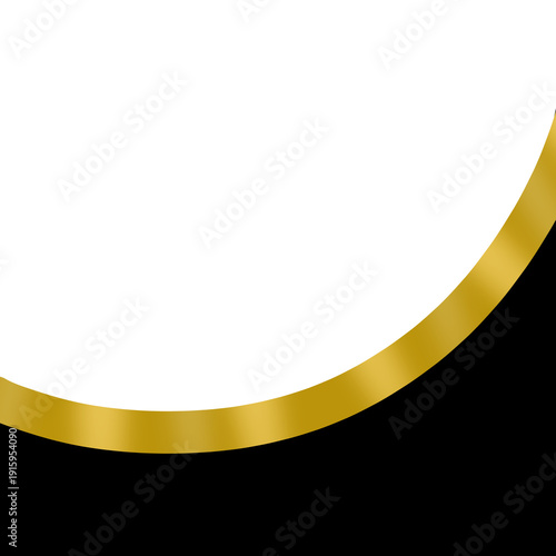 Gold and Black Islamic Border Ornament
