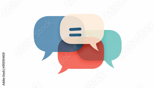 Illustration of colorful speech bubbles representing communication and equality on World Day of Social Justice with a design promoting social justice and gender equality.