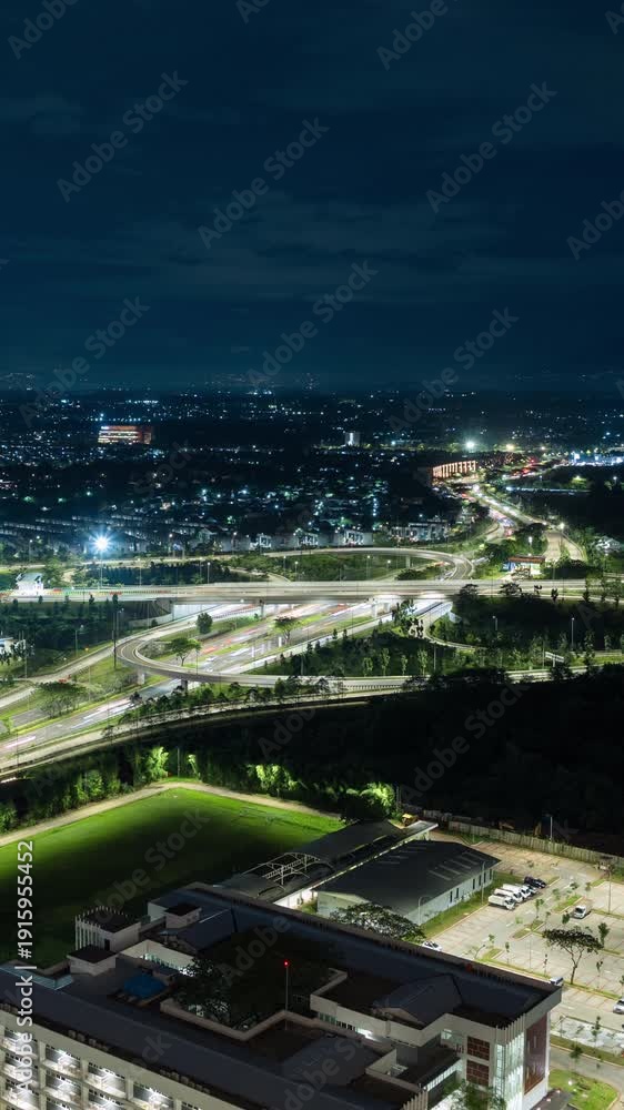 custom made wallpaper toronto digitalVertical video - Timelapse of a busy highway intersection in Jakarta satellite city (BSD) at night