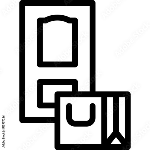 Open Door with Delivery Package