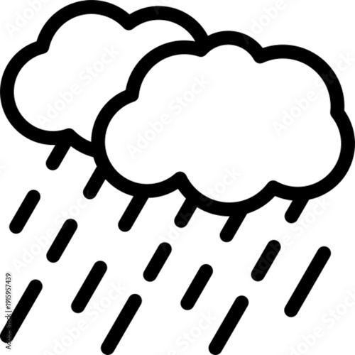 Heavy downpour rainstorm