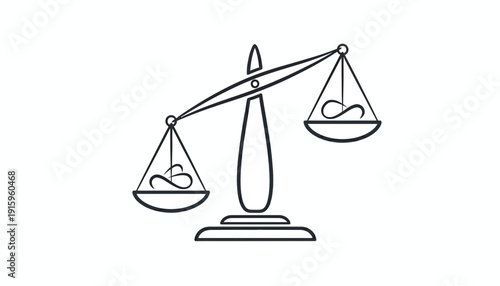 Unbalanced Scales of Justice with Dollar Signs, Symbolizing Financial Inequality