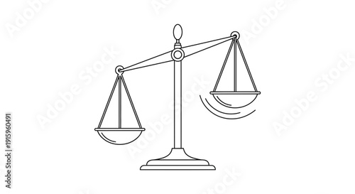 Unbalanced Scales of Justice, Law and Fairness Concept