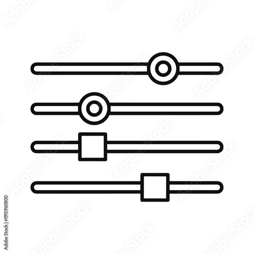 Circuit symbols for electrical components on white background