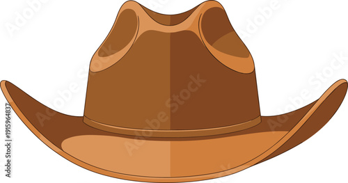Cowboy hat silhouette, western fashion vector illustration, ranch style artwork, minimal design, stylized accessory graphic, cultural symbol, clean stock vector