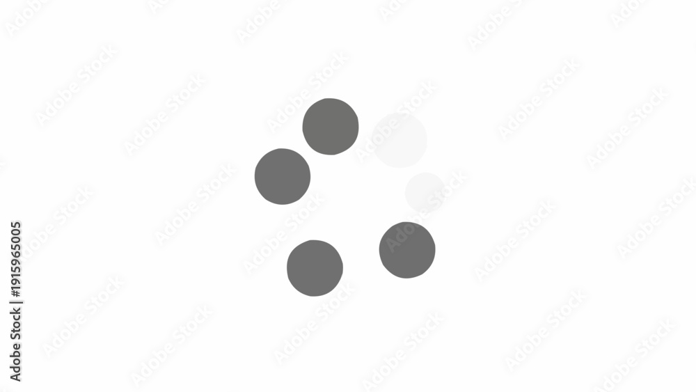 Fototapeta premium Four gray dots in triangle formation.