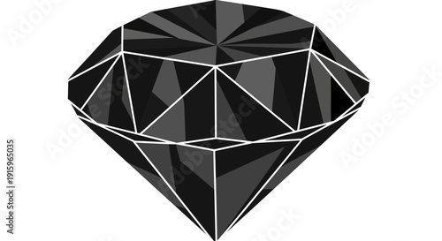 Black Diamond Gemstone Faceted Cut Luxury Jewel
