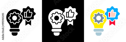 Best Methods Icon Set Glyph vector Illustration 