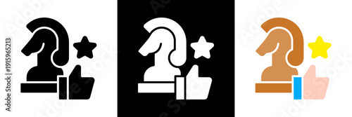 Success Strategies Icon Set Glyph vector Illustration 