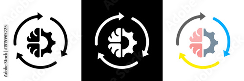 Model Practices Icon Set Glyph vector Illustration 