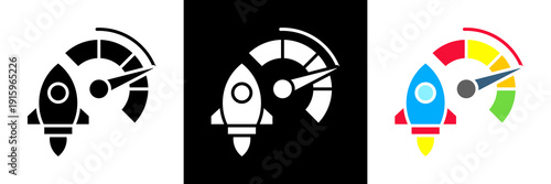 Superior Performance Icon Set Glyph vector Illustration 