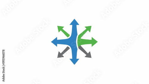 Arrows pointing in different directions.