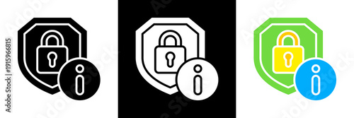 Information Security Icon Set Glyph vector Illustration 