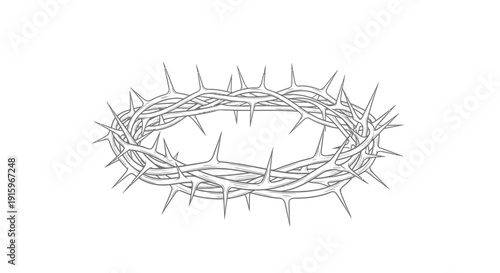 Crown of Thorns, Symbol of Suffering and Sacrifice, Religious Iconography