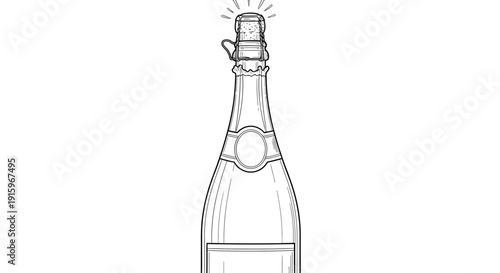 Champagne Bottle Cork Popping, Celebration, Party, Toast, Sparkling Wine, Festive Moment