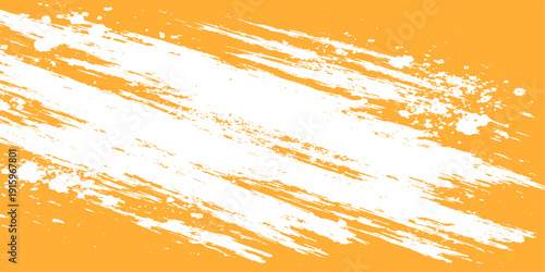 Bright abstract orange grunge background with yellow paint splashes and light golden textures creating a fiery sun pattern vector illustration for an artistic wallpaper backdrop