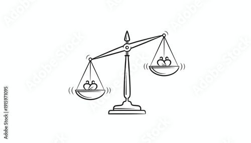 Balanced Scales with Apples: Symbol of Justice, Fairness, and Decision Making