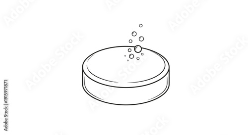 Effervescent Tablet Dissolving in Water, Creating Bubbles