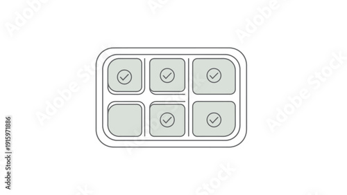 Closeup of six button control panel.