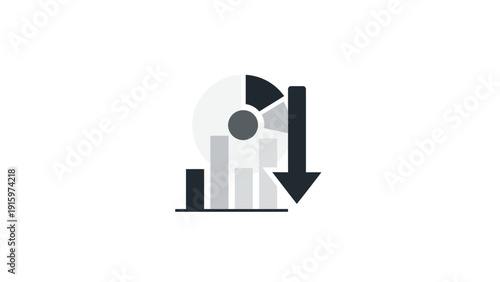 Photography Decreasing Business Graph Chart Downward Trend.