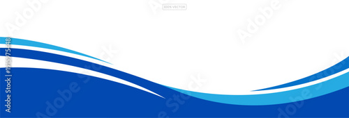 Futuristic Blue Wave Motion Business Border Design