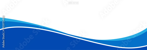 Smooth Blue Curved Wave Executive Style Background