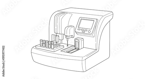 Automated Laboratory Analyzer Machine for Medical Testing and Research