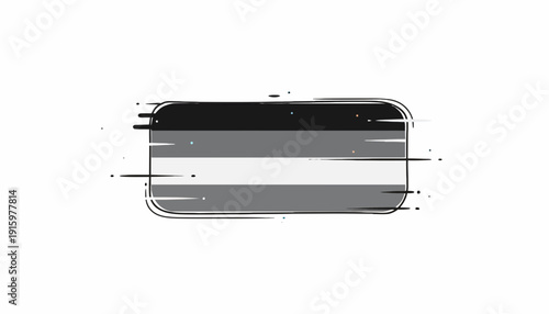 Agender Pride Flag Distorted Glitch Effect, LGBTQ+ Symbol, Modern Abstract Design