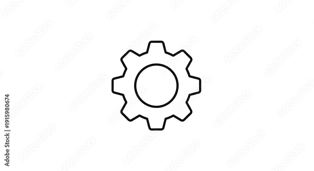 Fototapeta premium Gear icon illustration