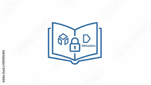 Open Book with Lock Icon.