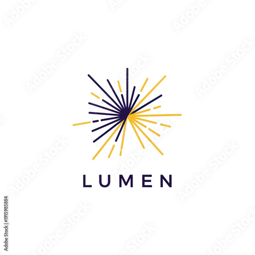 Lumen Logo Design with Radiant Burst.