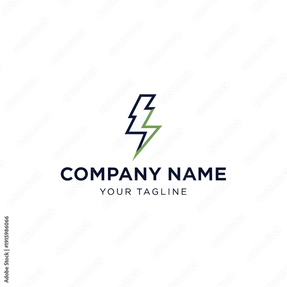 Fototapeta premium Lightning Bolt Logo Design Template.