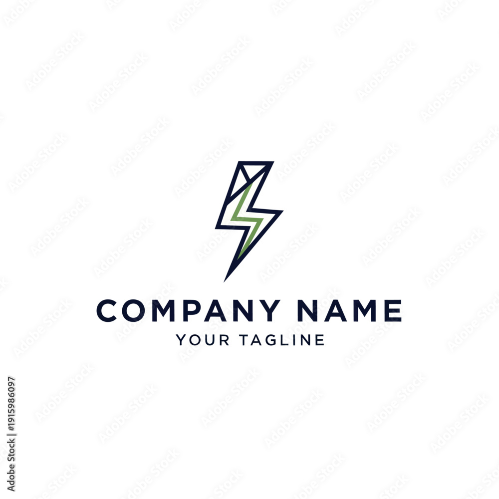 Fototapeta premium Lightning Bolt Logo Design Element.
