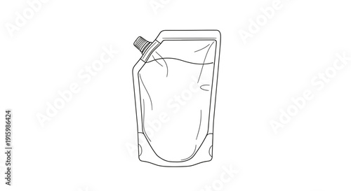 Doypack Pouch with Spout, Liquid Container, Packaging Design, Product Mockup