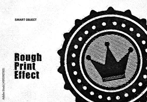 Rough Print Effect Mockup