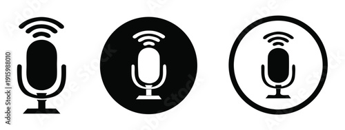 Voice control vector icons. Voice control icon